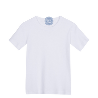 Boys White T-Shirt Blank for Custom Embroidery